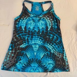 BLUE & GREY DESIGN DANSKIN NOW ATHLETIC TANK TOP